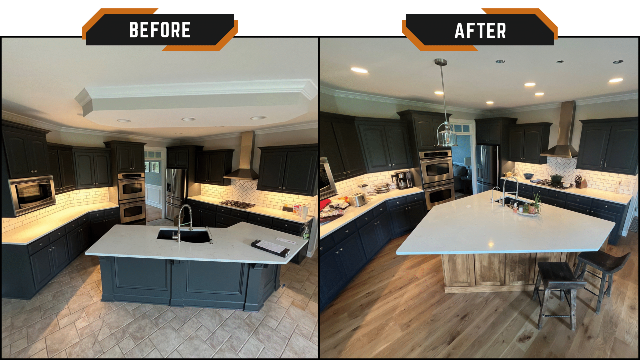 Before and After (Oswego Kitchen)